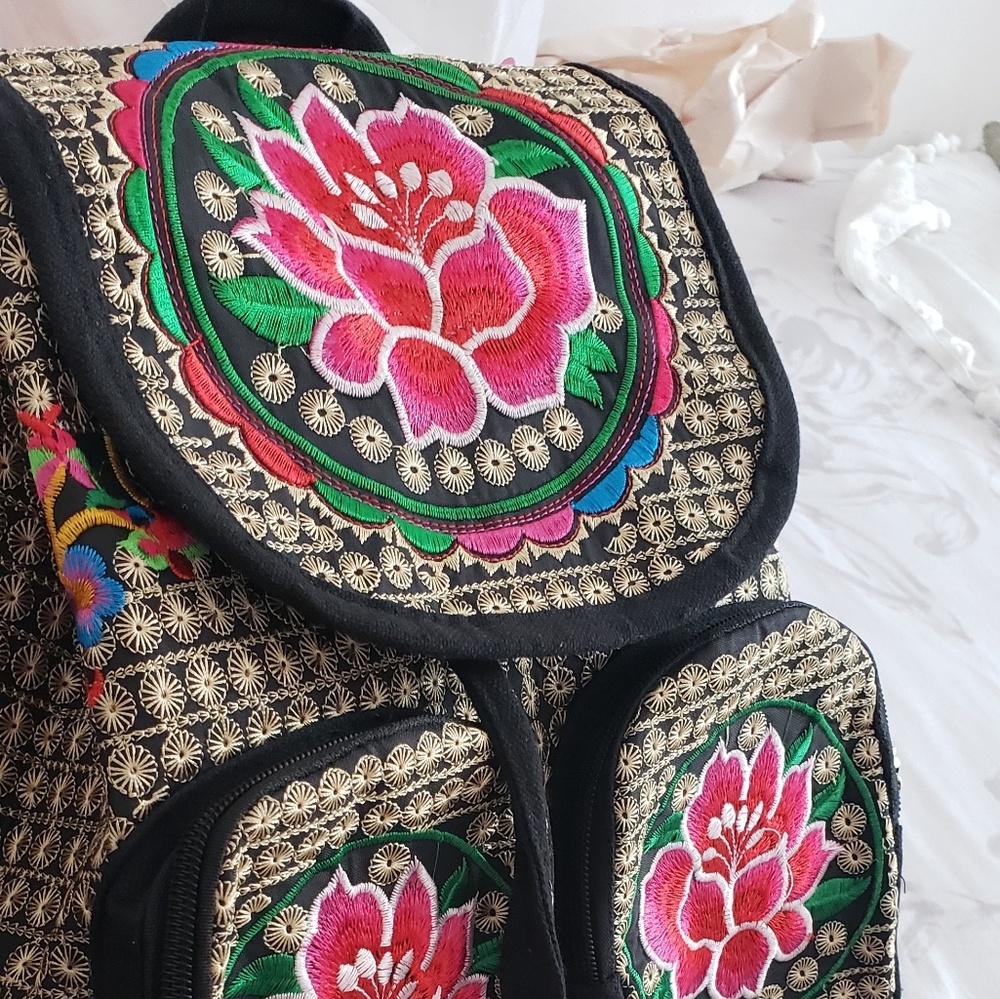 Embriodered Backpack
